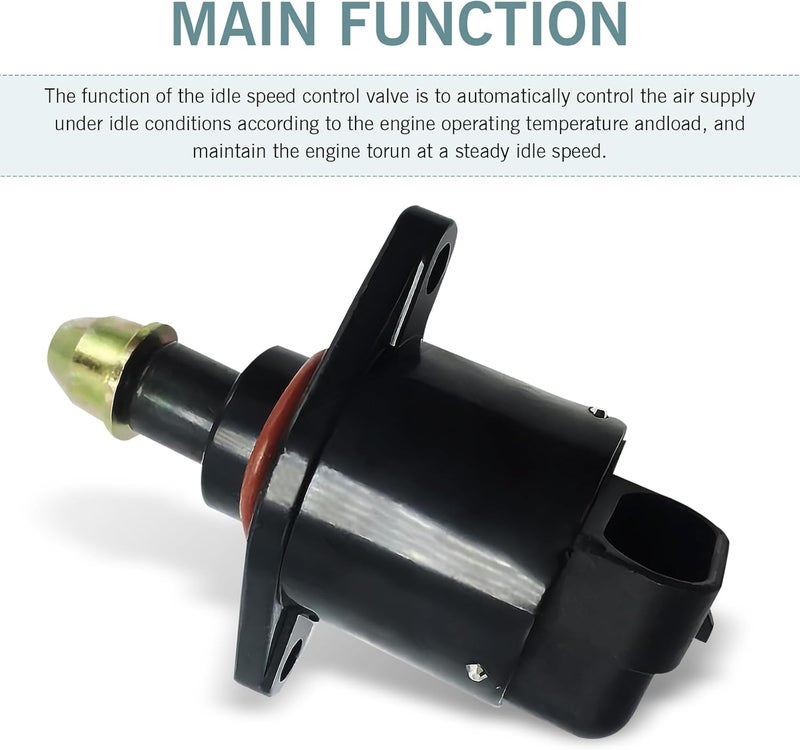 Arwrilt Car Idle Speed Control Valve, Throttle Stepper Motor, Idle Air Control Valve Idle Motor, Engine IAC Valve Replace OEM 90380/10526 /90325864 (Black) - Image 3